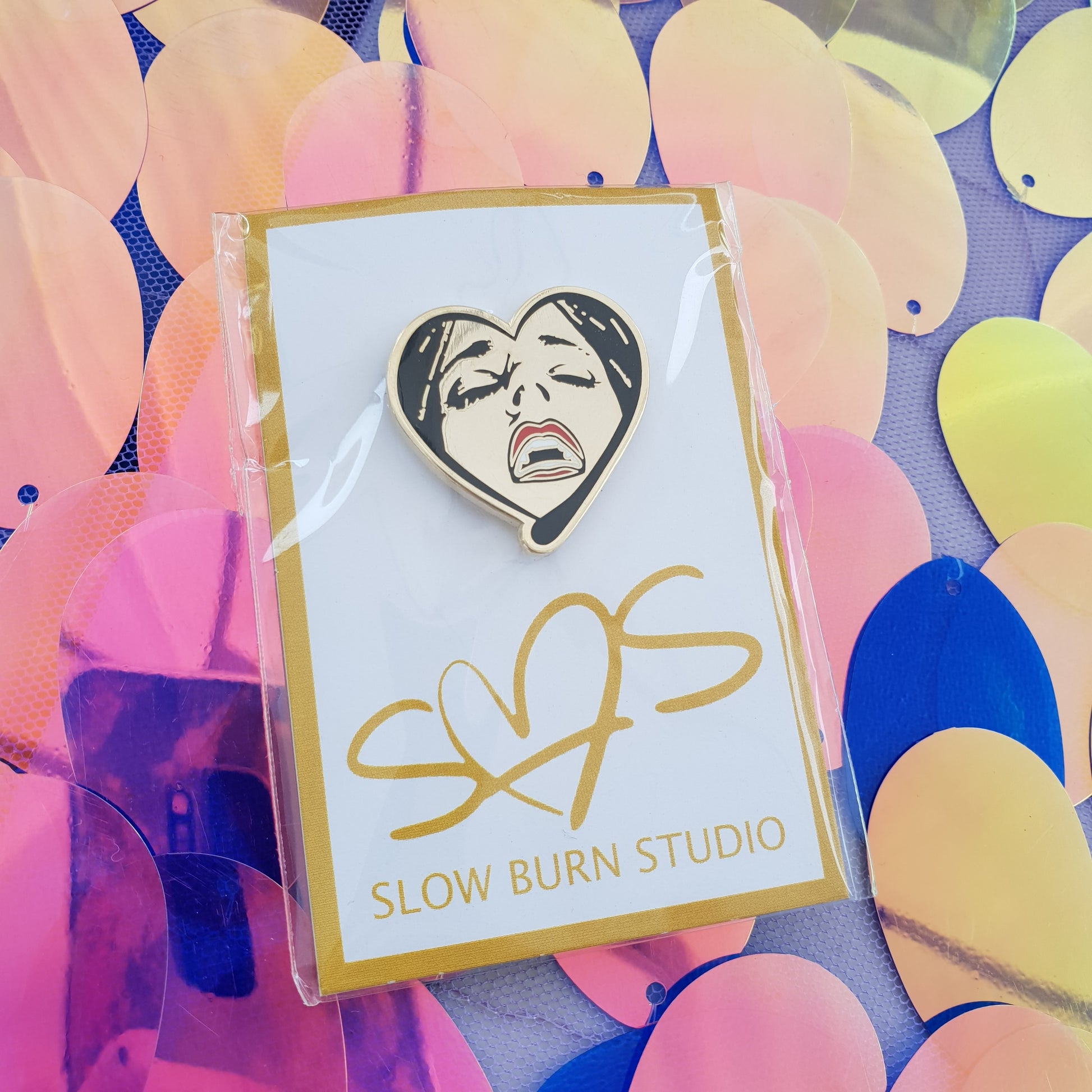 Gold Gasm Pin - Slow Burn Studio